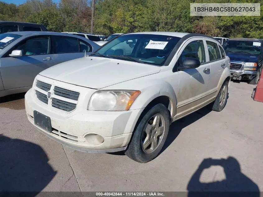 2008 Dodge Caliber Sxt VIN: 1B3HB48C58D627043 Lot: 40842844