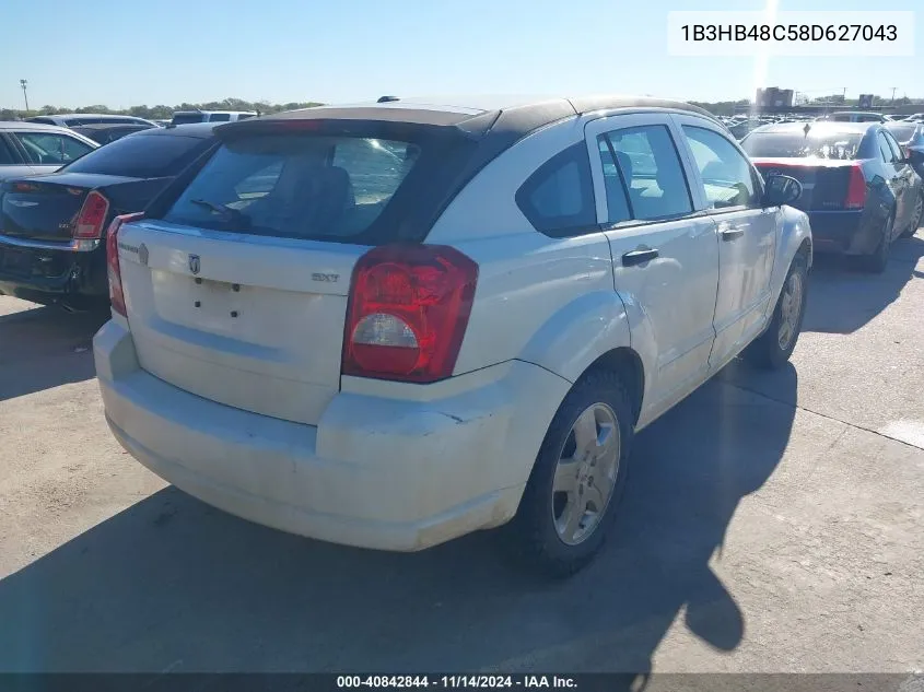 2008 Dodge Caliber Sxt VIN: 1B3HB48C58D627043 Lot: 40842844