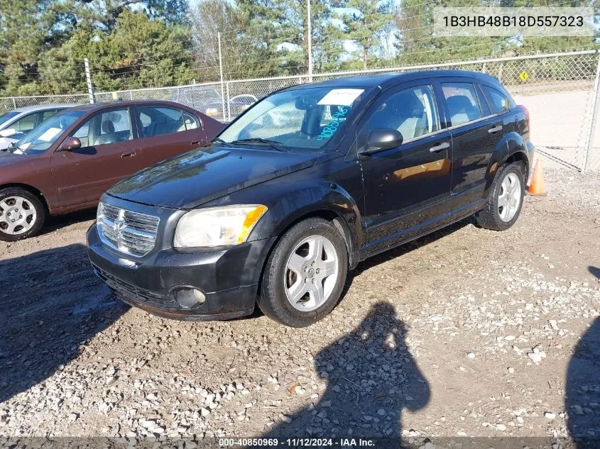 2008 Dodge Caliber Sxt VIN: 1B3HB48B18D557323 Lot: 40850969