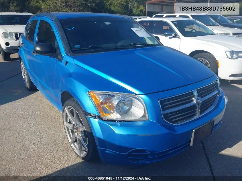 2008 Dodge Caliber Sxt VIN: 1B3HB48B88D735602 Lot: 40851045