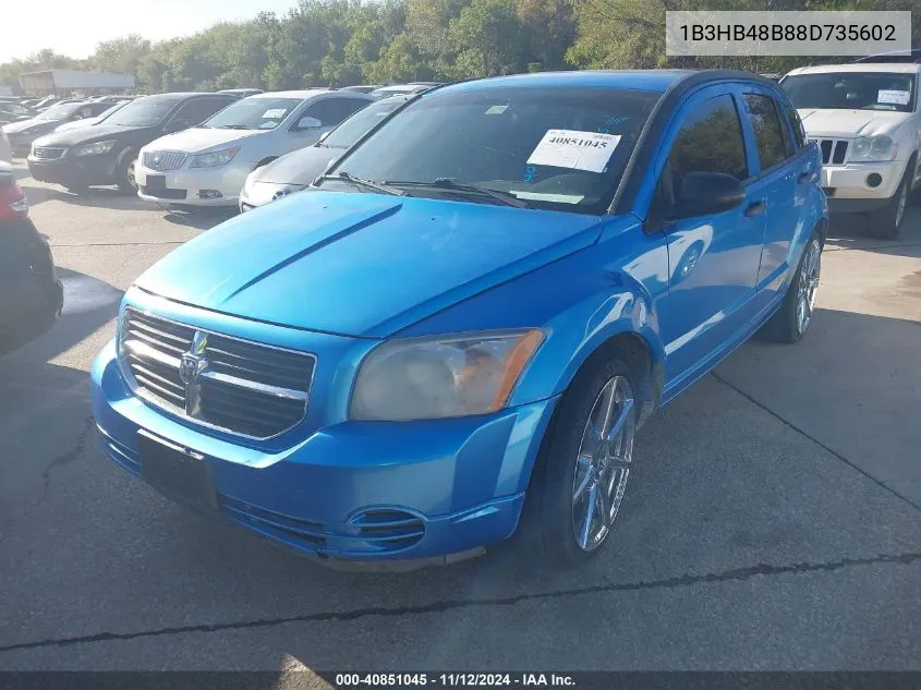 2008 Dodge Caliber Sxt VIN: 1B3HB48B88D735602 Lot: 40851045