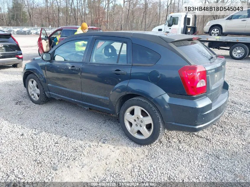 2008 Dodge Caliber Sxt VIN: 1B3HB48B18D545043 Lot: 40876225