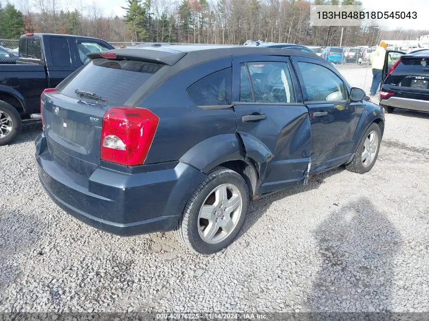 2008 Dodge Caliber Sxt VIN: 1B3HB48B18D545043 Lot: 40876225