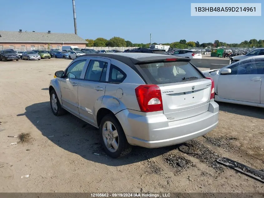 2009 Dodge Caliber Sxt VIN: 1B3HB48A59D214961 Lot: 12105662