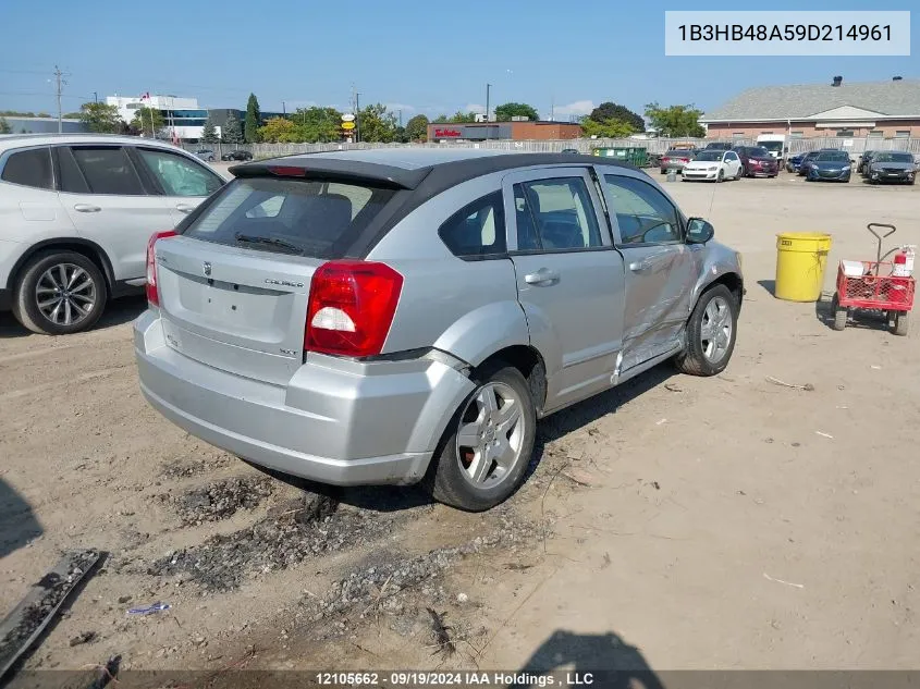 2009 Dodge Caliber Sxt VIN: 1B3HB48A59D214961 Lot: 12105662