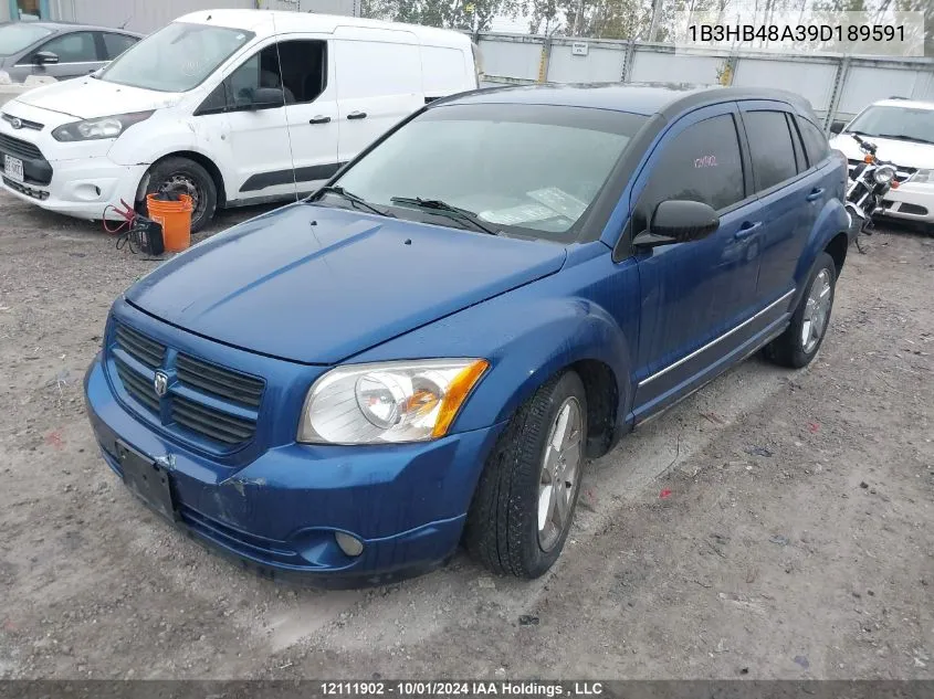 2009 Dodge Caliber Sxt VIN: 1B3HB48A39D189591 Lot: 12111902