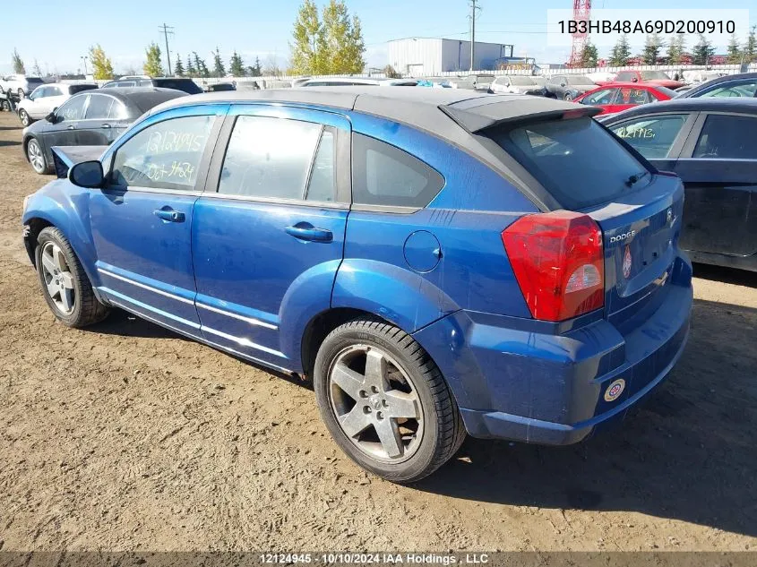 2009 Dodge Caliber Sxt VIN: 1B3HB48A69D200910 Lot: 12124945