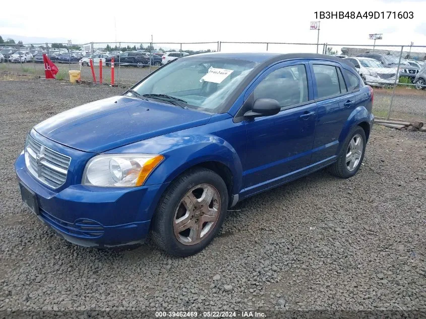 2009 Dodge Caliber Sxt VIN: 1B3HB48A49D171603 Lot: 39462469