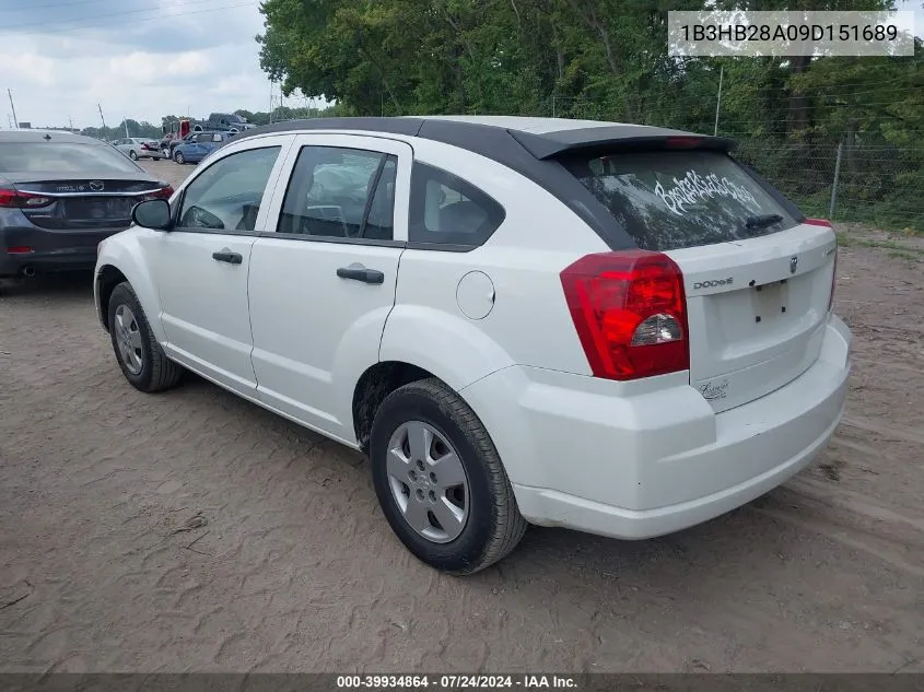 1B3HB28A09D151689 2009 Dodge Caliber Se