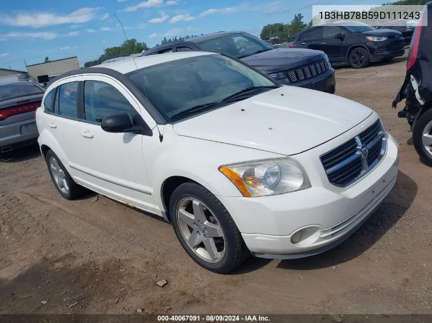 2009 Dodge Caliber R/T VIN: 1B3HB78B59D111243 Lot: 40067091