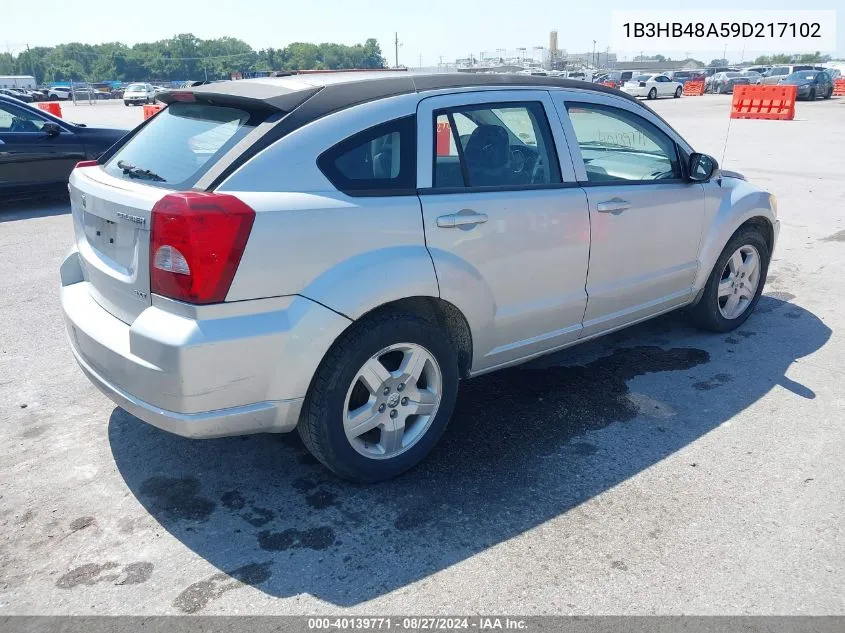 2009 Dodge Caliber Sxt VIN: 1B3HB48A59D217102 Lot: 40139771