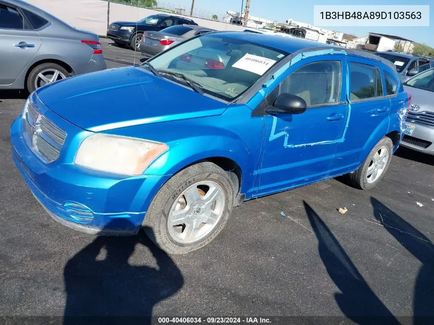 2009 Dodge Caliber Sxt VIN: 1B3HB48A89D103563 Lot: 40406034