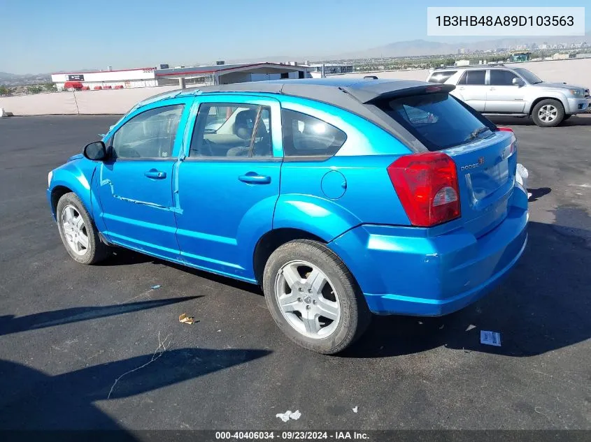 2009 Dodge Caliber Sxt VIN: 1B3HB48A89D103563 Lot: 40406034