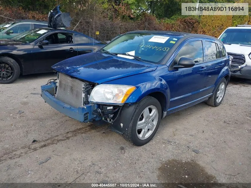 2009 Dodge Caliber Sxt VIN: 1B3HB48A89D116894 Lot: 40445507