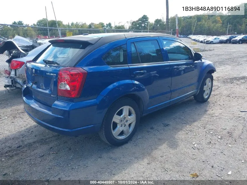 2009 Dodge Caliber Sxt VIN: 1B3HB48A89D116894 Lot: 40445507