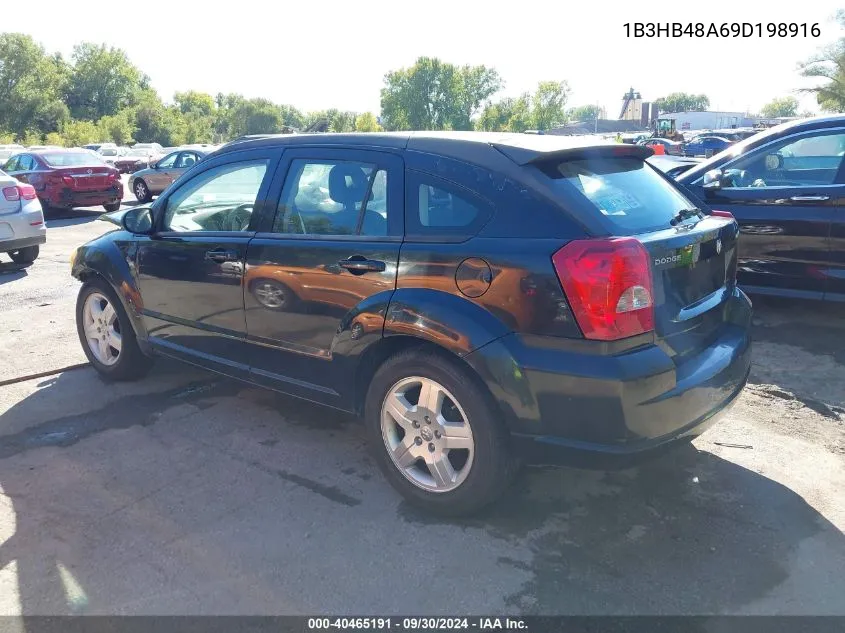 2009 Dodge Caliber Sxt VIN: 1B3HB48A69D198916 Lot: 40465191