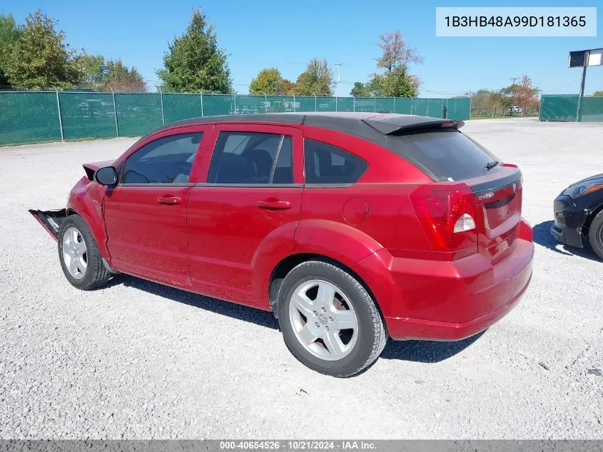 2009 Dodge Caliber Sxt VIN: 1B3HB48A99D181365 Lot: 40654526