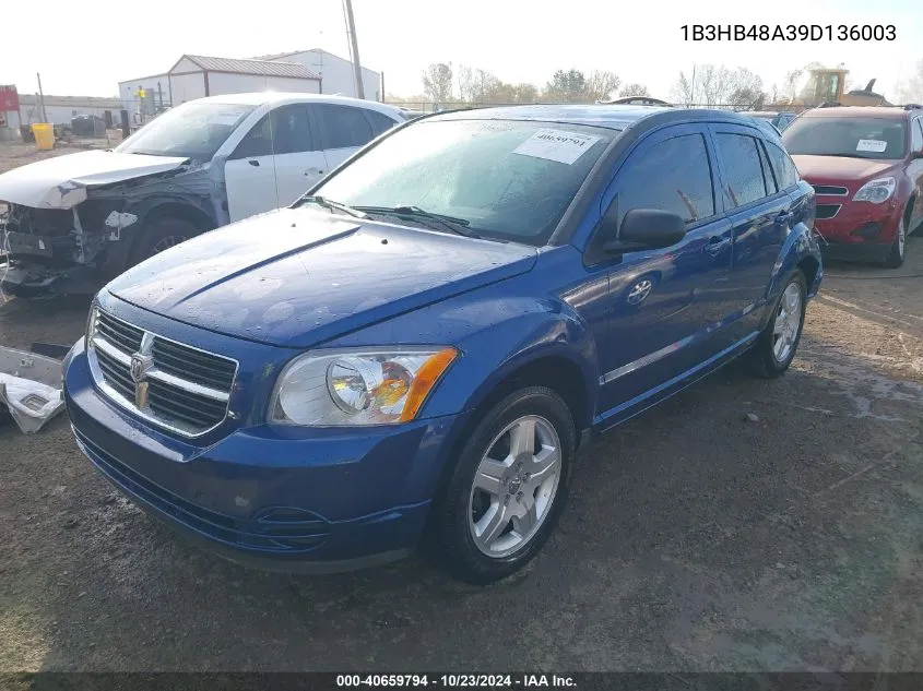 2009 Dodge Caliber Sxt VIN: 1B3HB48A39D136003 Lot: 40659794