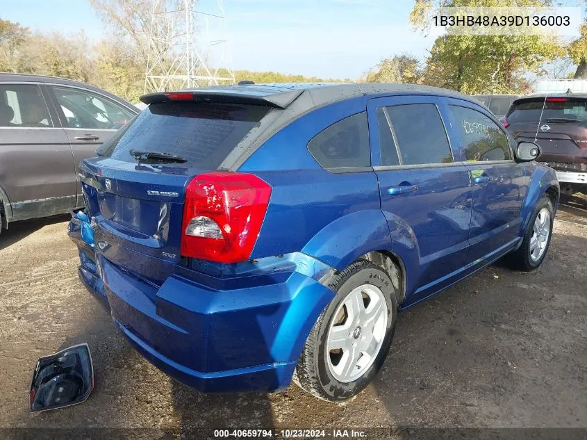 2009 Dodge Caliber Sxt VIN: 1B3HB48A39D136003 Lot: 40659794