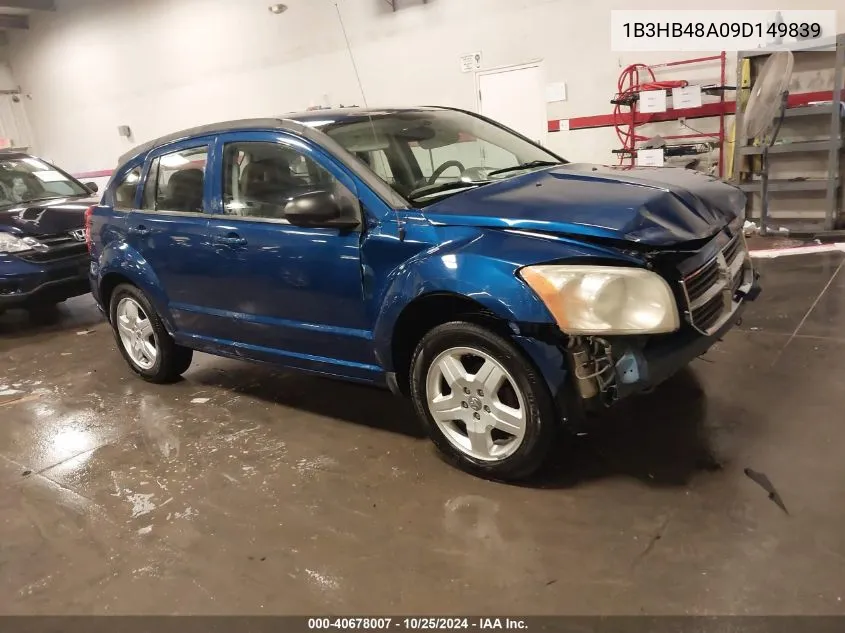 2009 Dodge Caliber Sxt VIN: 1B3HB48A09D149839 Lot: 40678007