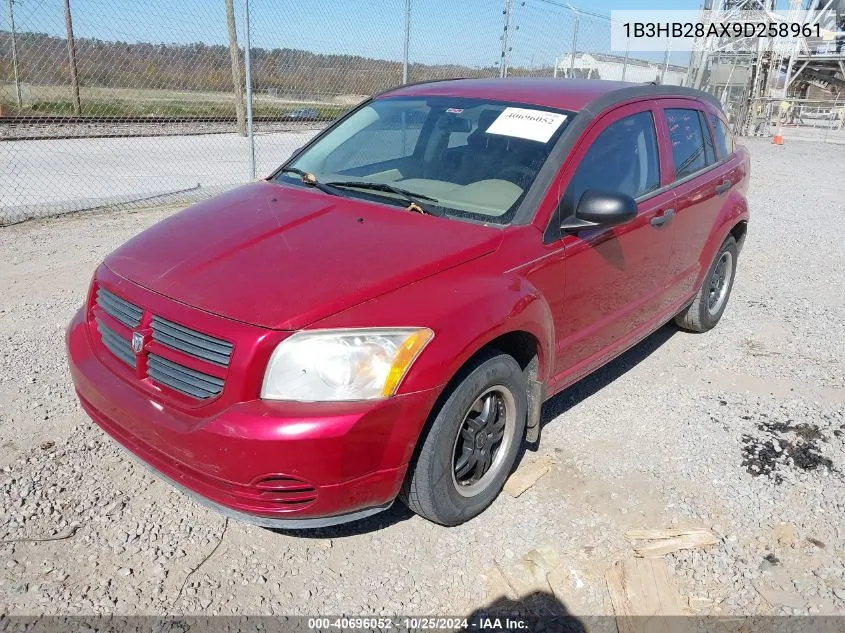 2009 Dodge Caliber Se VIN: 1B3HB28AX9D258961 Lot: 40696052