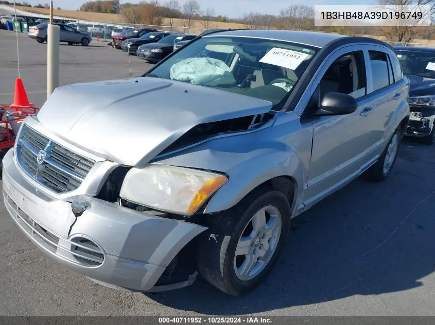 2009 Dodge Caliber Sxt VIN: 1B3HB48A39D196749 Lot: 40711952