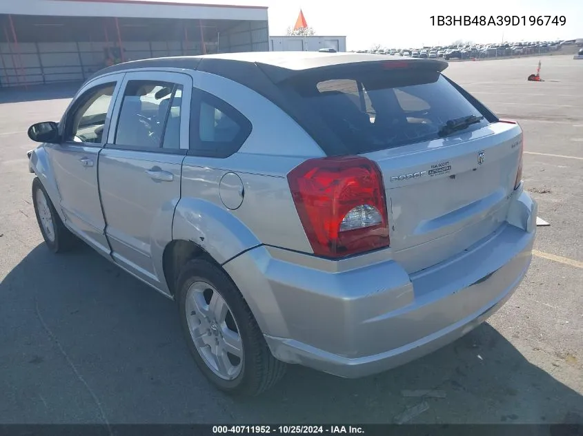 2009 Dodge Caliber Sxt VIN: 1B3HB48A39D196749 Lot: 40711952