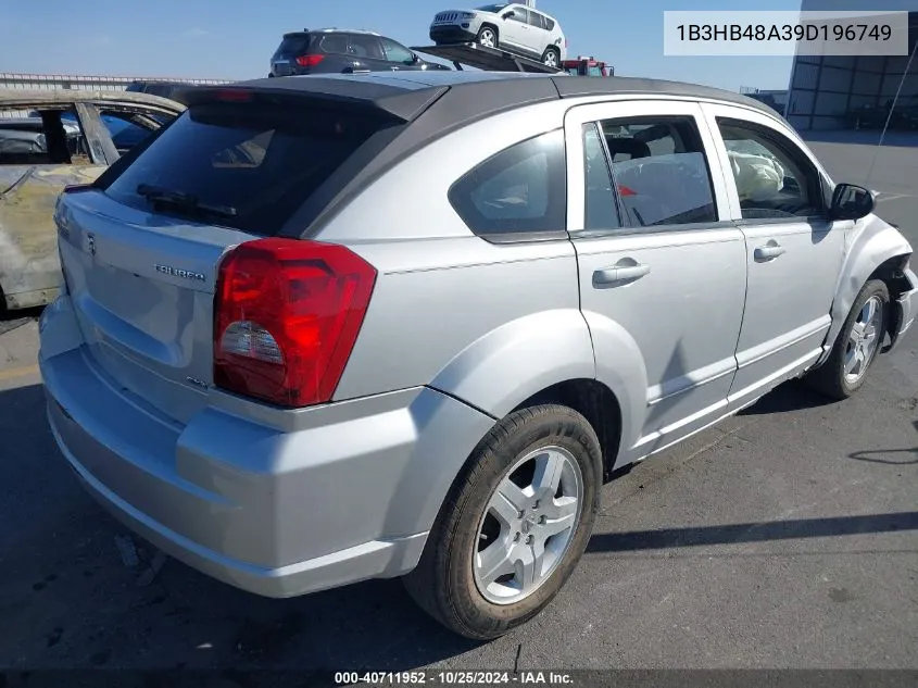 2009 Dodge Caliber Sxt VIN: 1B3HB48A39D196749 Lot: 40711952