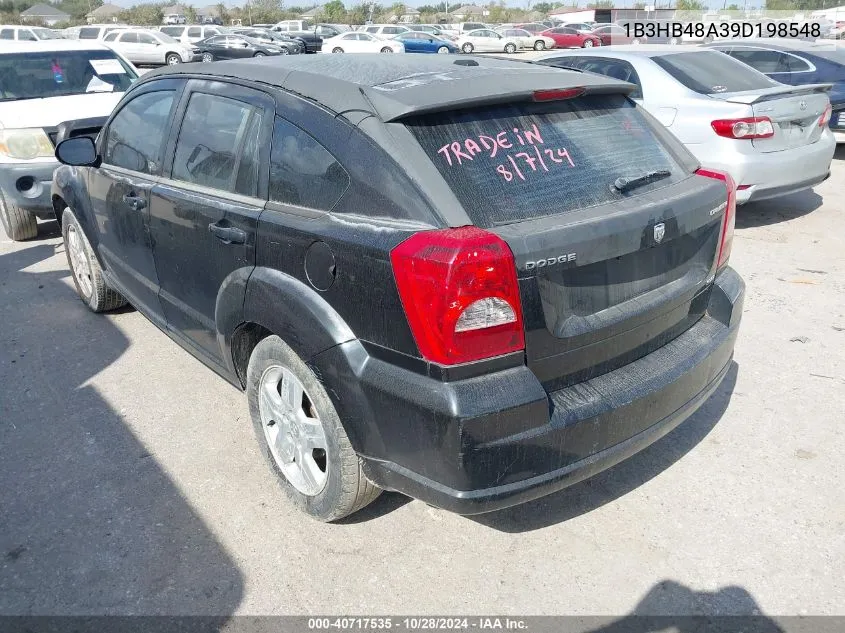 2009 Dodge Caliber Sxt VIN: 1B3HB48A39D198548 Lot: 40717535