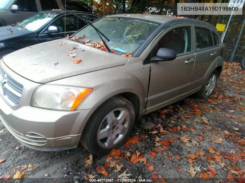 2009 Dodge Caliber Sxt VIN: 1B3HB48A19D198600 Lot: 40772047