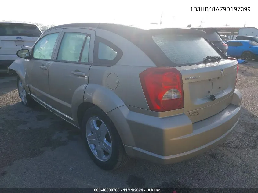 2009 Dodge Caliber Sxt VIN: 1B3HB48A79D197399 Lot: 40808760