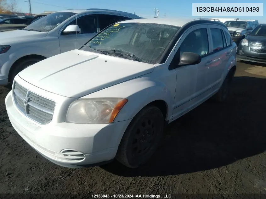 2010 Dodge Caliber Sxt VIN: 1B3CB4HA8AD610493 Lot: 12133043