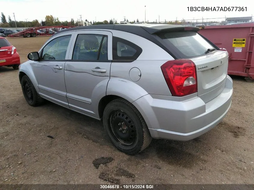 1B3CB4HA7AD677361 2010 Dodge Caliber Sxt