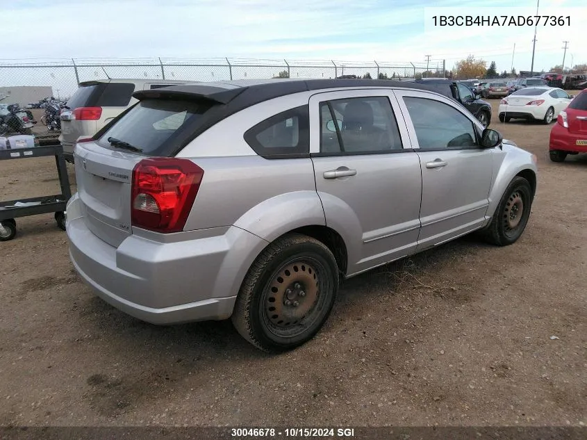 2010 Dodge Caliber Sxt VIN: 1B3CB4HA7AD677361 Lot: 30046678