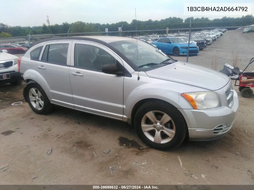 1B3CB4HA2AD664792 2010 Dodge Caliber Sxt