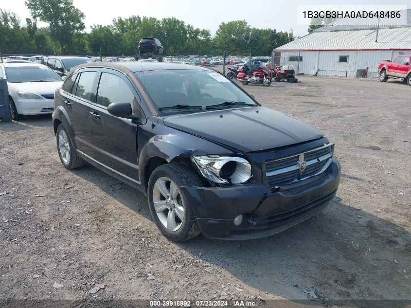 2010 Dodge Caliber Mainstreet VIN: 1B3CB3HA0AD648486 Lot: 39918992