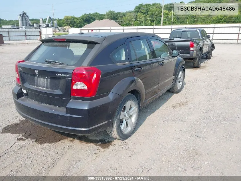 2010 Dodge Caliber Mainstreet VIN: 1B3CB3HA0AD648486 Lot: 39918992