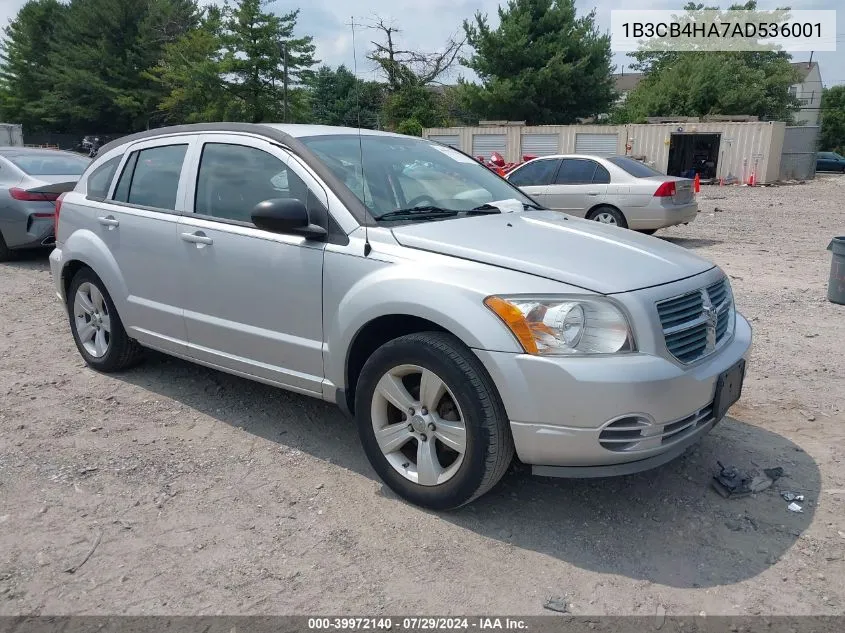 2010 Dodge Caliber Sxt VIN: 1B3CB4HA7AD536001 Lot: 39972140