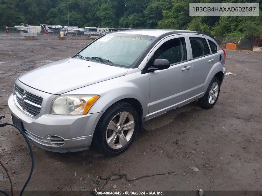 2010 Dodge Caliber Sxt VIN: 1B3CB4HAXAD602587 Lot: 40040442