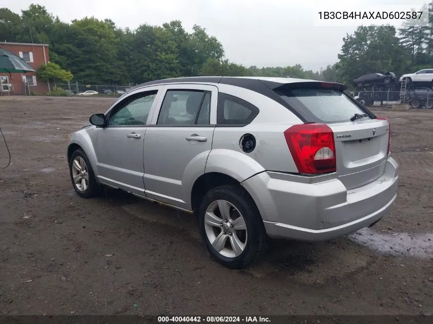 2010 Dodge Caliber Sxt VIN: 1B3CB4HAXAD602587 Lot: 40040442