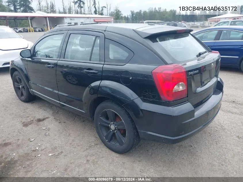 2010 Dodge Caliber Sxt VIN: 1B3CB4HA3AD635172 Lot: 40096079