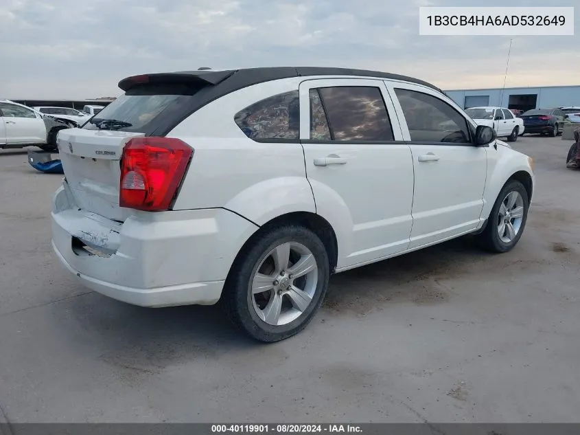 2010 Dodge Caliber Sxt VIN: 1B3CB4HA6AD532649 Lot: 40119901