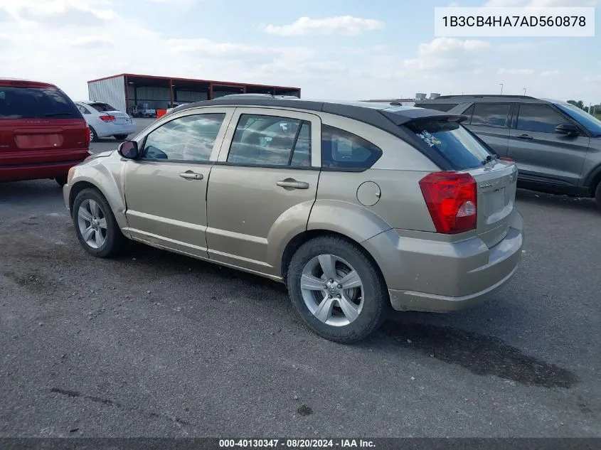 2010 Dodge Caliber Sxt VIN: 1B3CB4HA7AD560878 Lot: 40130347