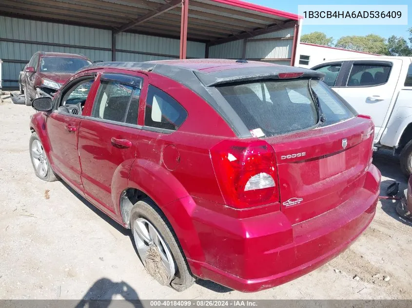 2010 Dodge Caliber Sxt VIN: 1B3CB4HA6AD536409 Lot: 40184099