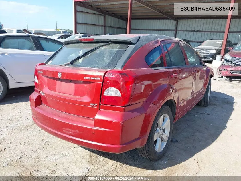 2010 Dodge Caliber Sxt VIN: 1B3CB4HA6AD536409 Lot: 40184099