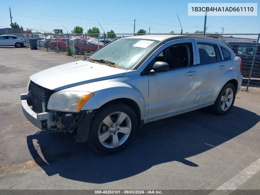 2010 Dodge Caliber Sxt VIN: 1B3CB4HA1AD661110 Lot: 40253101