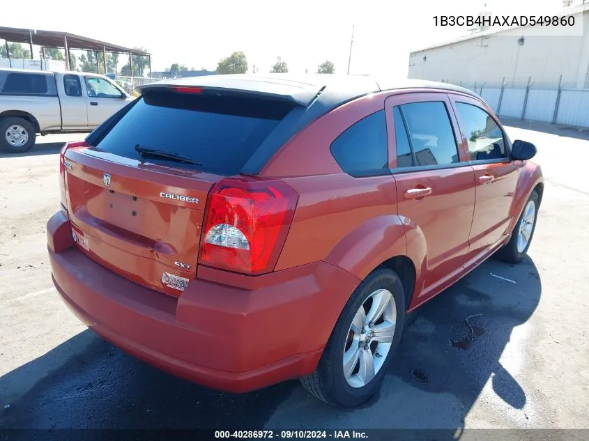 2010 Dodge Caliber Sxt VIN: 1B3CB4HAXAD549860 Lot: 40286972