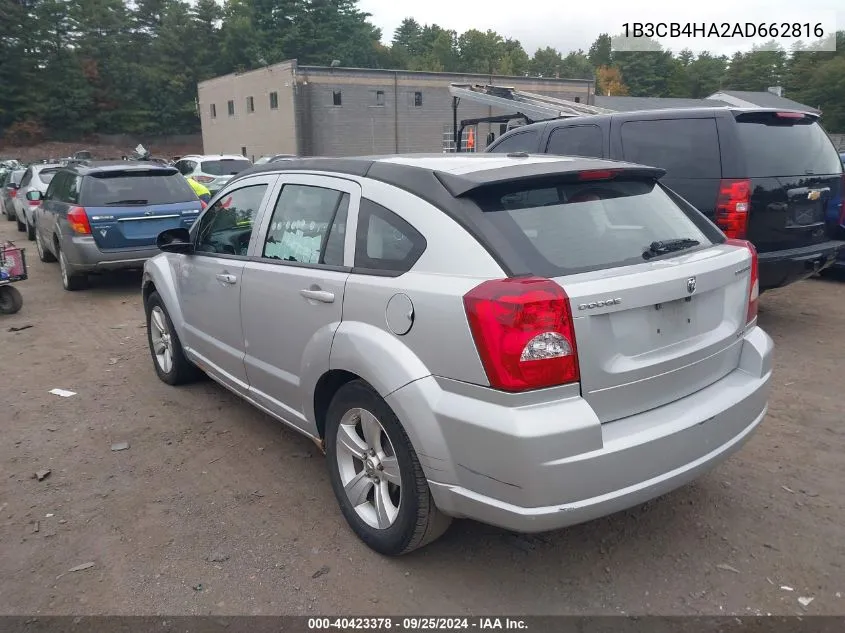 2010 Dodge Caliber Sxt VIN: 1B3CB4HA2AD662816 Lot: 40423378