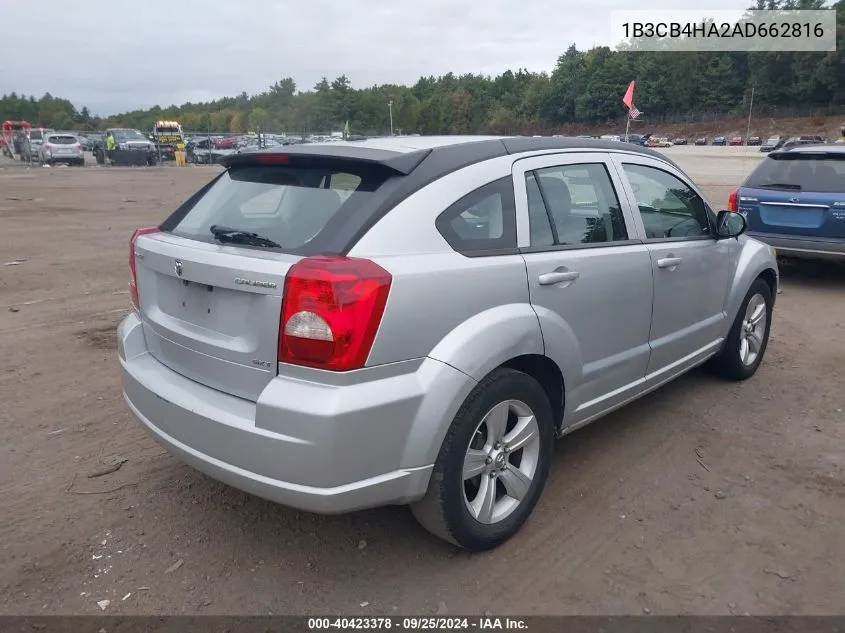 2010 Dodge Caliber Sxt VIN: 1B3CB4HA2AD662816 Lot: 40423378