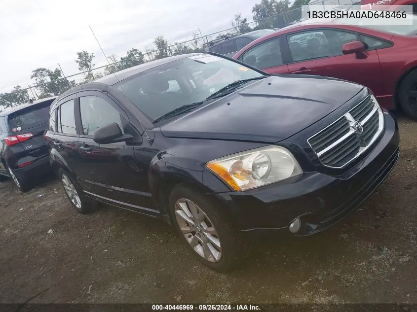 2010 Dodge Caliber Heat VIN: 1B3CB5HA0AD648466 Lot: 40446969